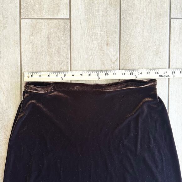 VTG Y2K Express Tricot Velvet Maxi Skirt & Top Set Top Large Whimygoth 90 Grunge - Picture 4 of 10